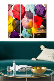 Conjunto de Quadros Decorativos em MDF (3 Peças) Multicolor – 20 x 50 cm cada, total 70 x 50 cm