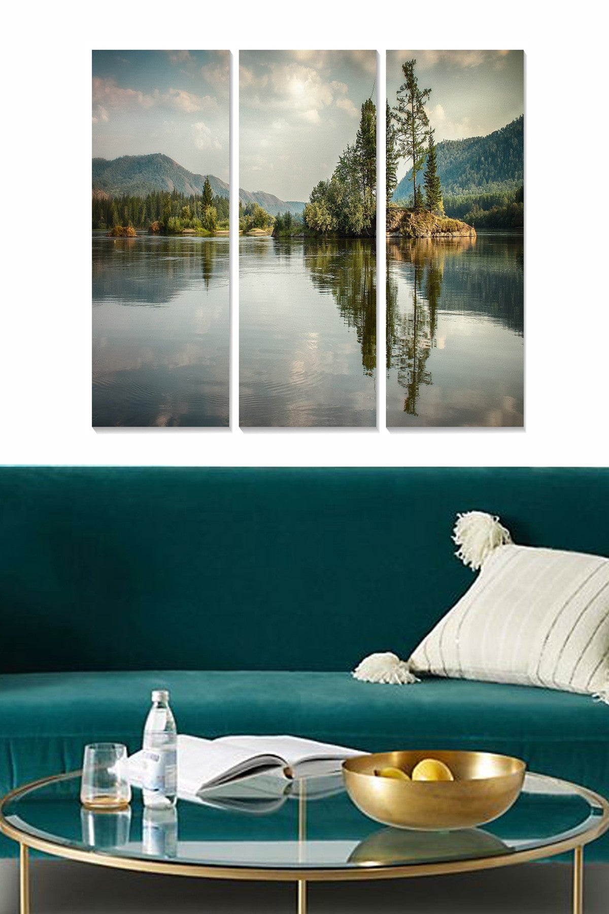 Tríptico Decorativo em MDF Multicolor – 70x50 cm (3 Peças, 3 mm)