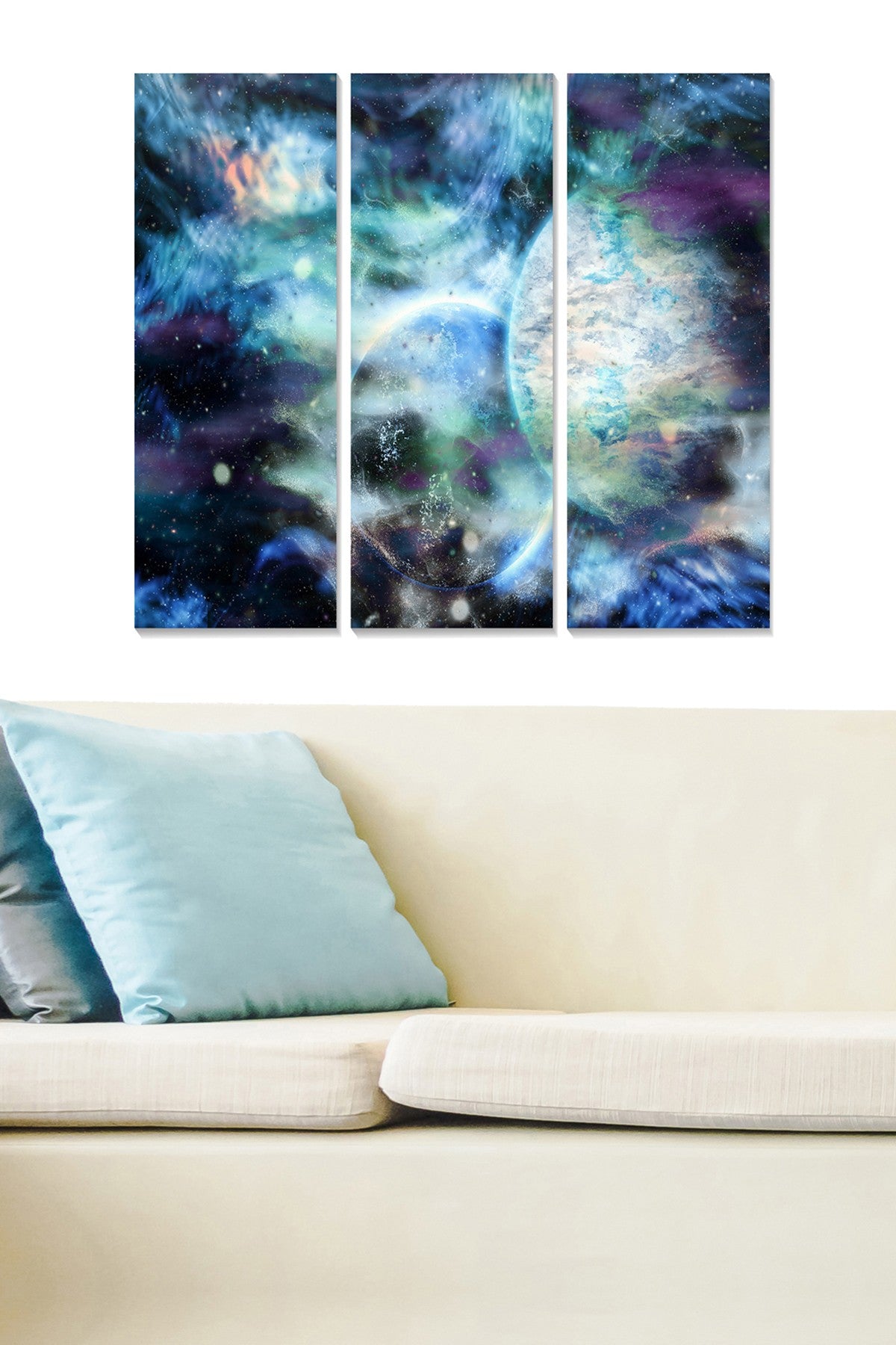 Quadro Decorativo em MDF Multicolor – Conjunto de 3 Peças (70 x 50 cm)