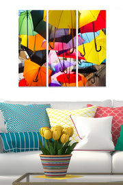 Quadro Decorativo em MDF Multicolor – Conjunto de 3 Peças, Total 70x50 cm, Esp. 3 mm