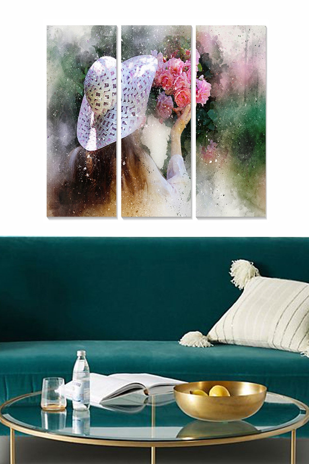 Quadro Decorativo em MDF Multicolor (Conjunto de 3 Peças) 70x50 cm, 3 mm