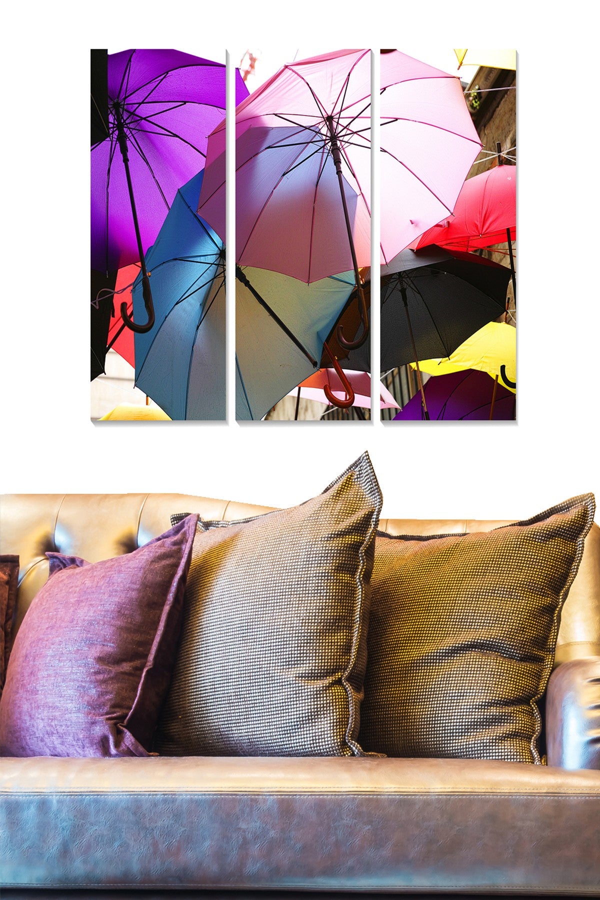 Quadro Decorativo em MDF Multicolor (Conjunto 3 Peças) 70 x 50 cm – MDF2426539