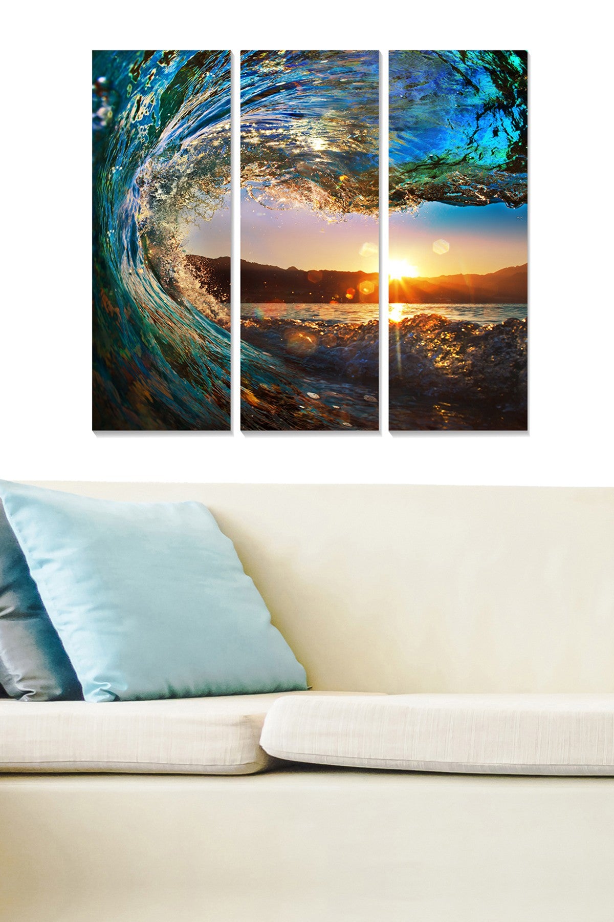 Tríptico Decorativo em MDF Multicolorido (3 Peças) 70x50 cm, 3 mm de Espessura