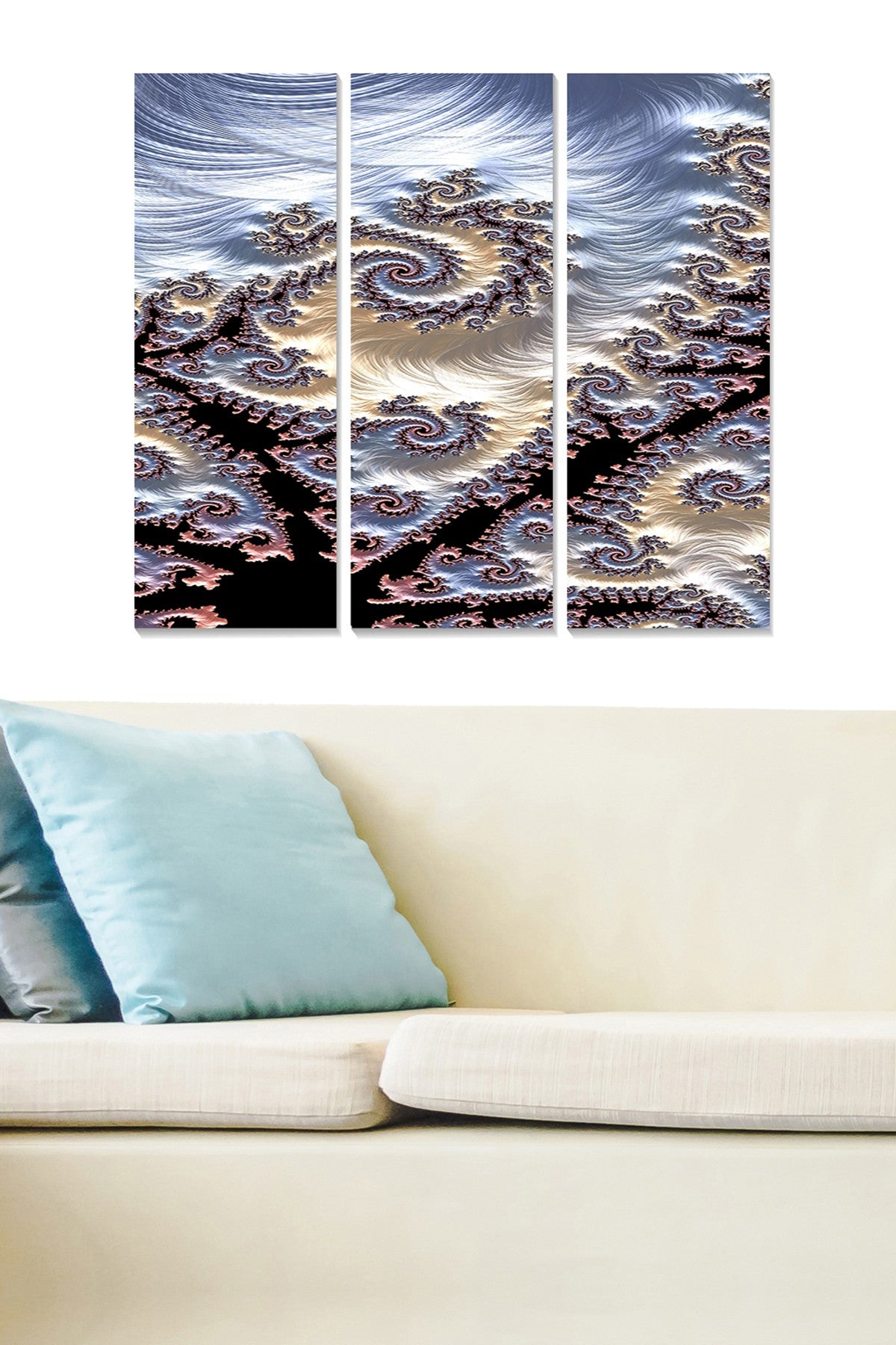 Quadro Decorativo em MDF Multicolor (3 Peças) – 70x50 cm (20x50 cm cada)