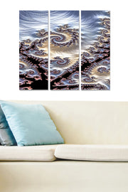 Quadro Decorativo em MDF Multicolor (3 Peças) – 70x50 cm (20x50 cm cada)