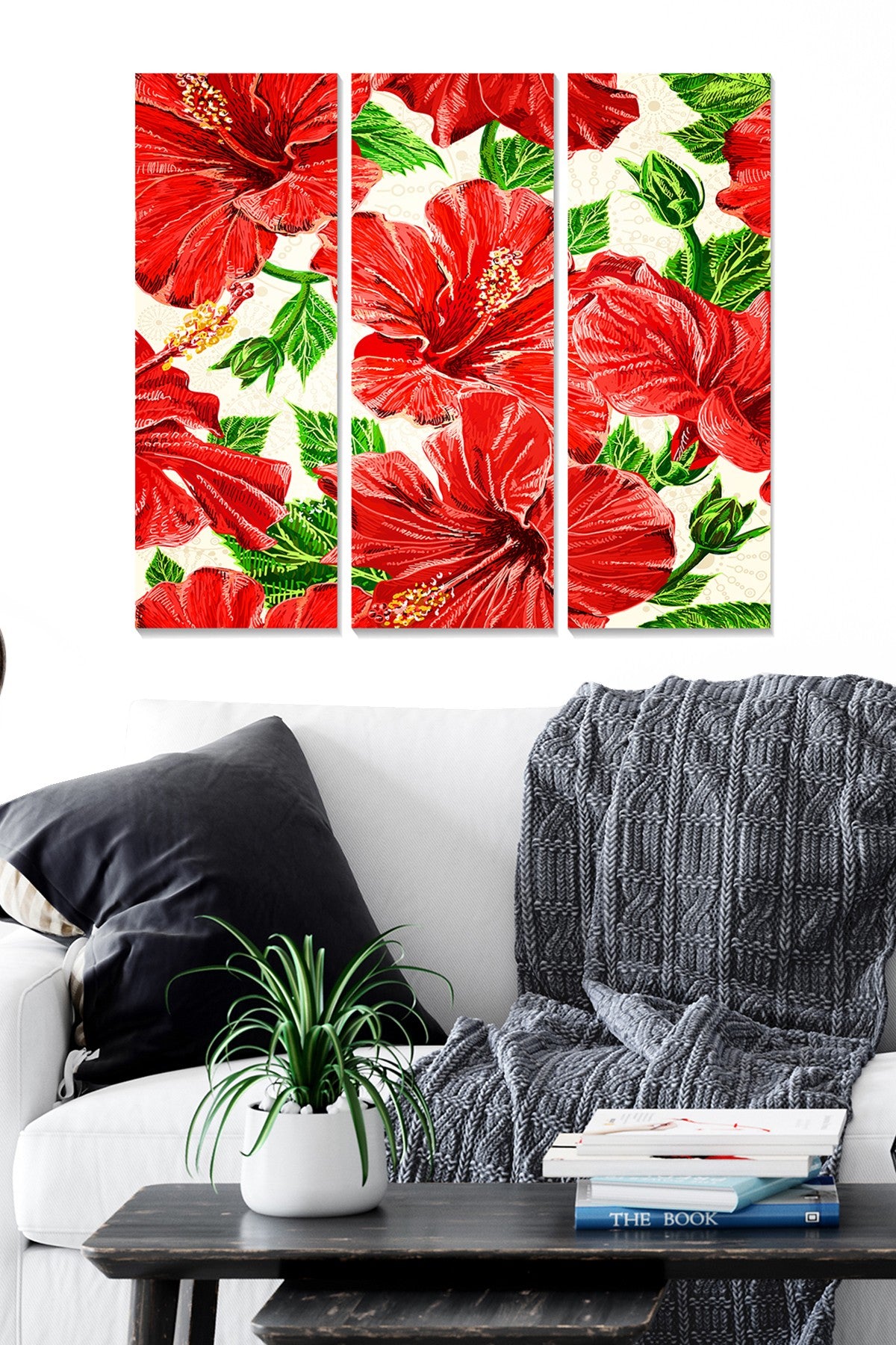 Quadro Decorativo em MDF 3 mm (3 Peças) – 20 x 50 cm cada, Total 70 x 50 cm – Multicor