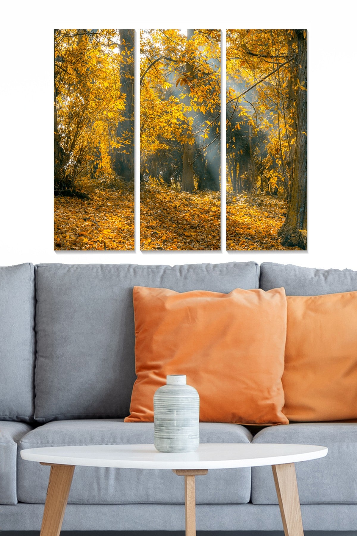 Tríptico Decorativo em MDF Multicolor — 70x50 cm (3x 20x50 cm, 3 mm)