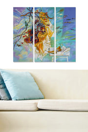 Conjunto de 3 Quadros Decorativos em MDF Multicolor – Total 70x50 cm (cada 20x50, 3 mm) | MDF244439980