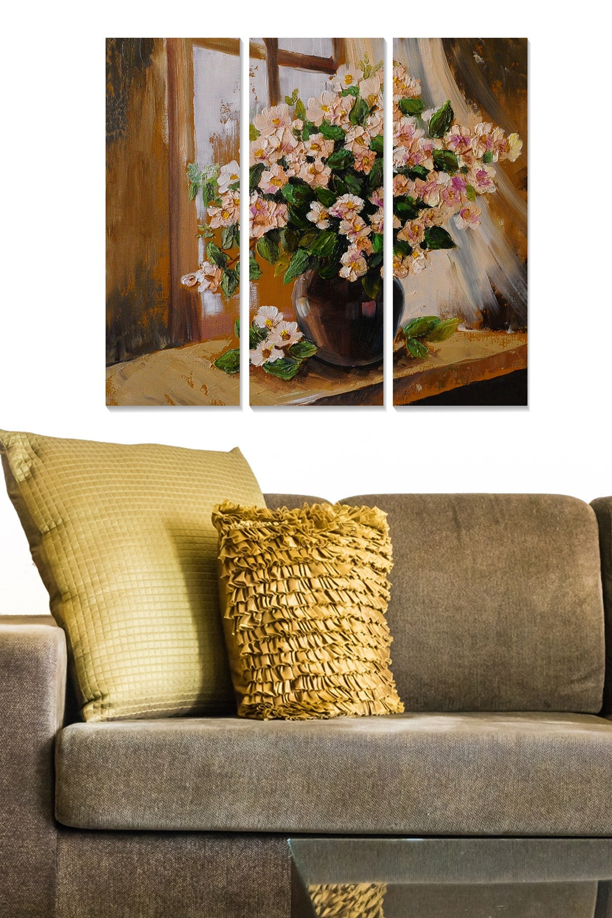 Tríptico Decorativo em MDF Multicolor – 3 Peças (20 x 50 cm cada), Total 70 x 50 cm, MDF 3 mm