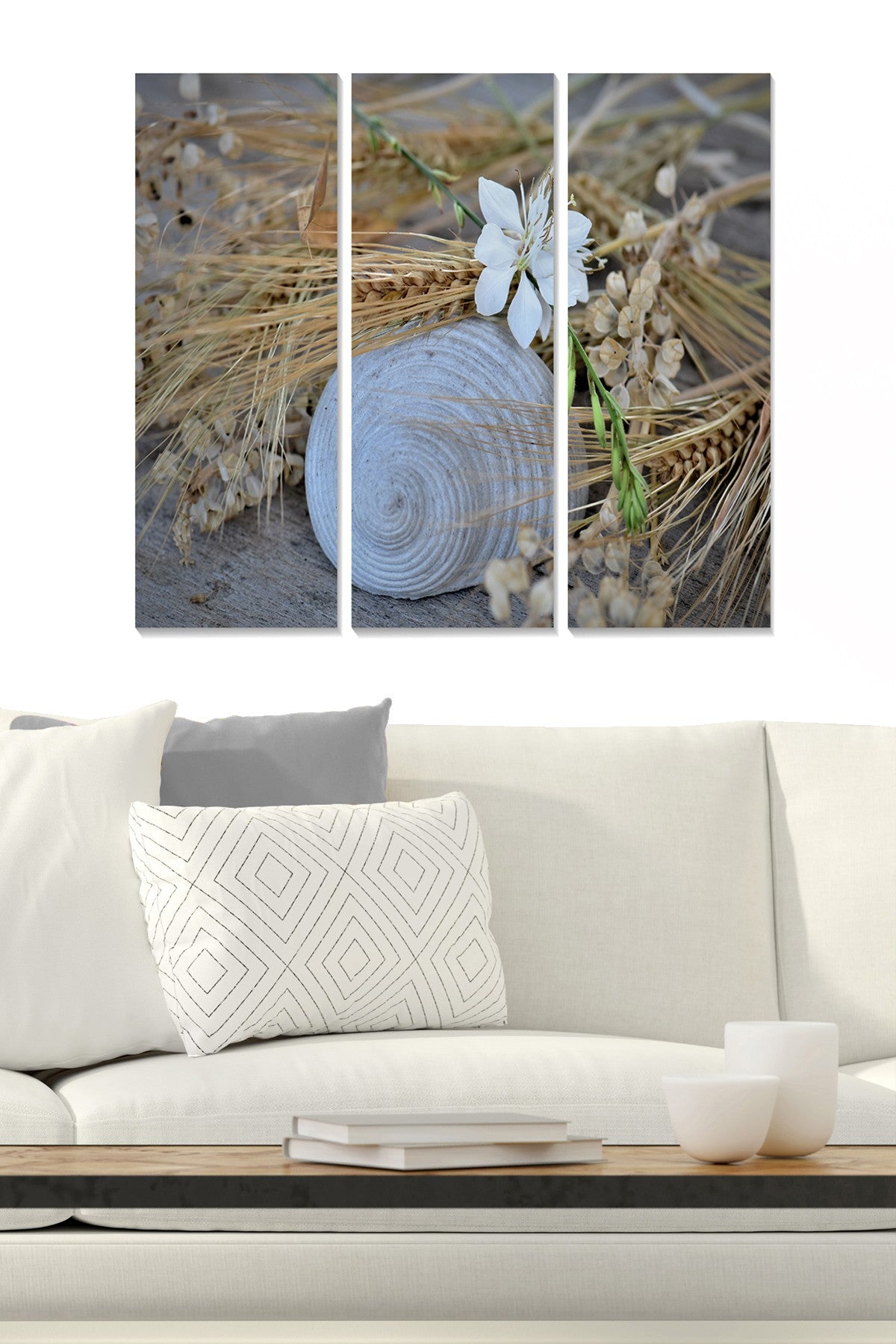 Quadro Decorativo em MDF Multicolor (3 Peças) – 20x50 cm cada, 70x50 cm total