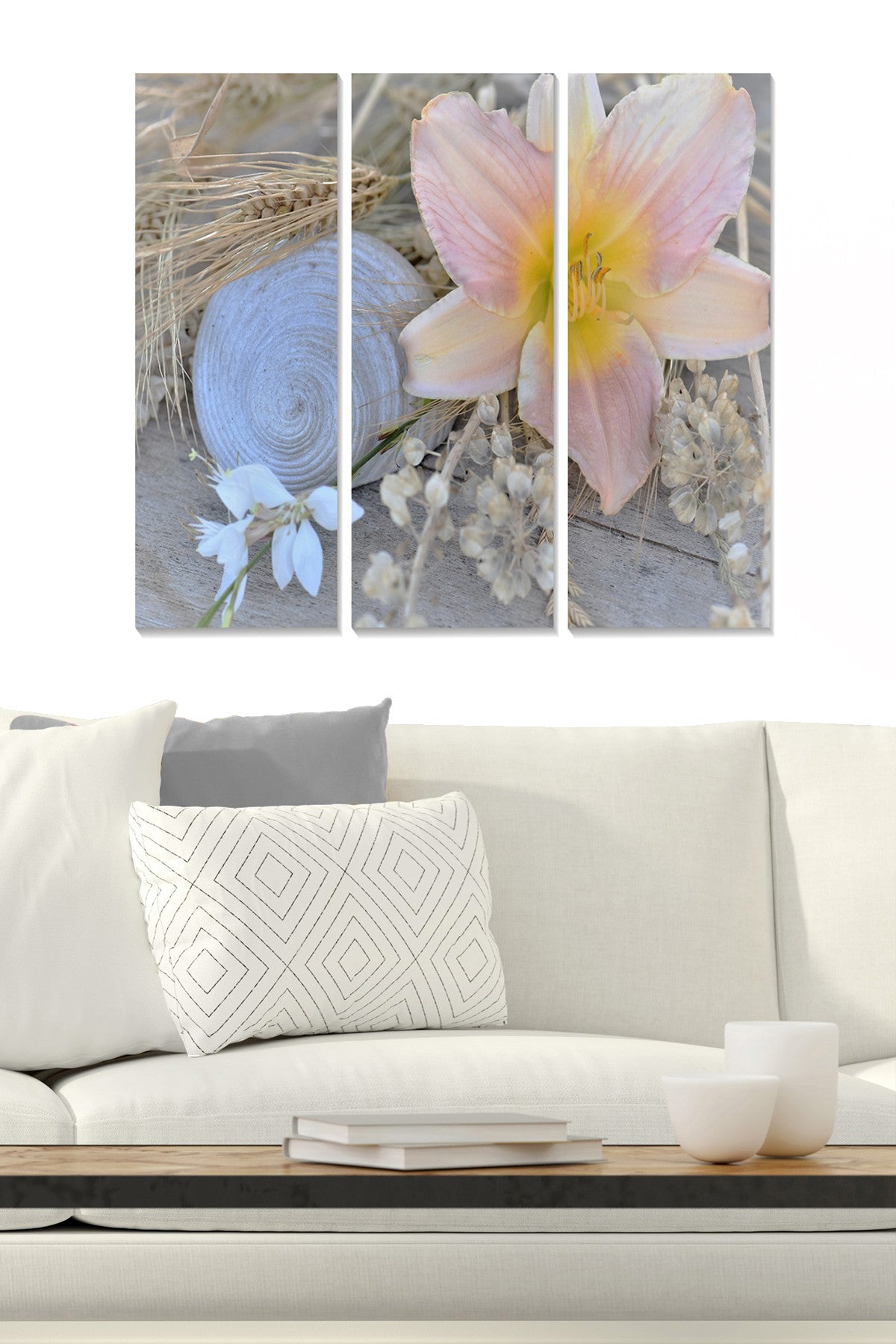 Quadro Decorativo em MDF Multicolor (Conjunto de 3 Peças) – 70 x 50 cm (total), 3 mm