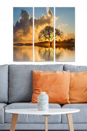 Conjunto de Quadros Decorativos em MDF Multicolor (3 Peças) — 20x50 cm cada, Total 70x50 cm, Espessura 3 mm