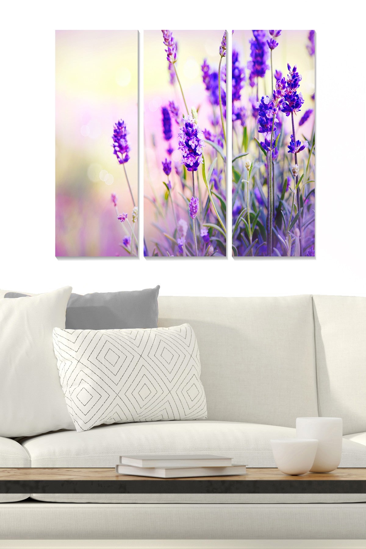 Pintura Decorativa em MDF – Conjunto 3 Peças, Multicolor, 70x50 cm (3x20x50), Espessura 3 mm