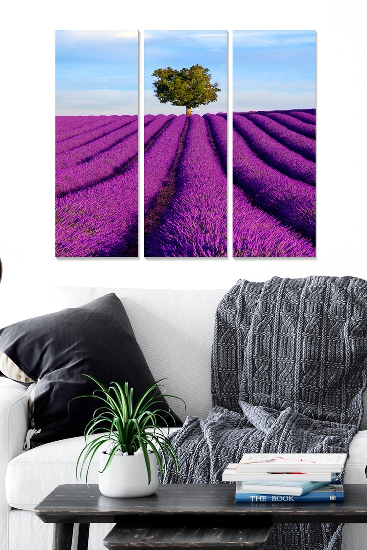 Quadro Decorativo em MDF Multicolor – Conjunto 3 Peças (20x50 cm cada), Tamanho Total 70x50 cm, 100% MDF 3 mm