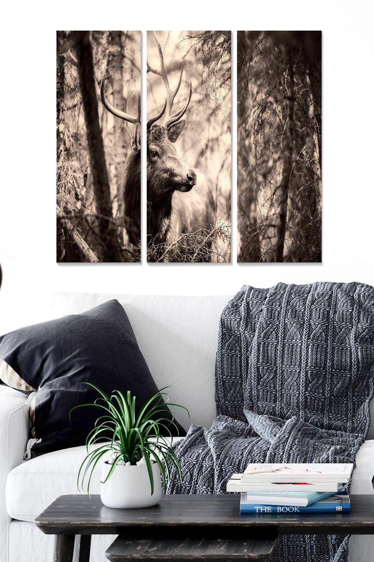 Quadro Decorativo em MDF Multicolor (Conjunto de 3 Peças) – 70 x 50 cm