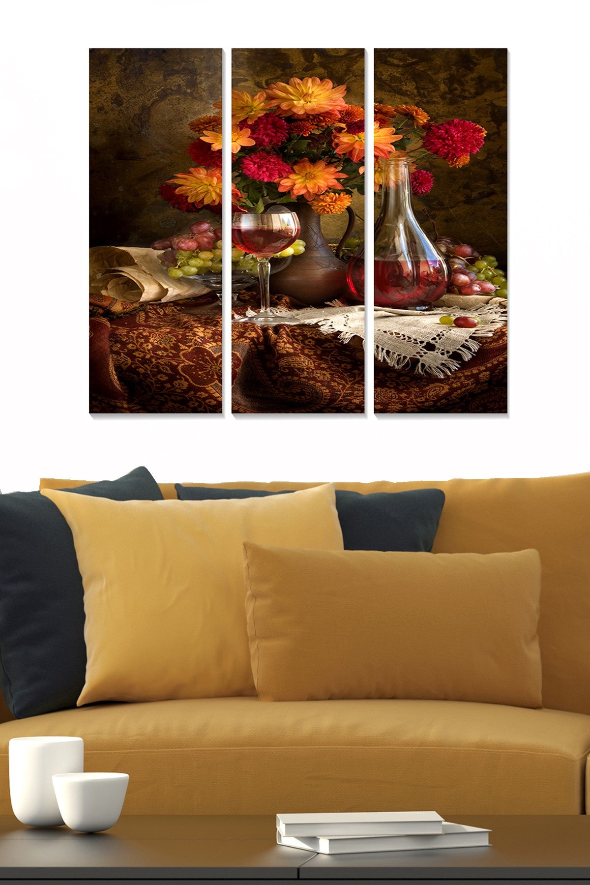 Conjunto de Quadros Decorativos em MDF Multicolor – 3 Peças (20x50 cm cada), Total 70x50 cm, Espessura 3 mm