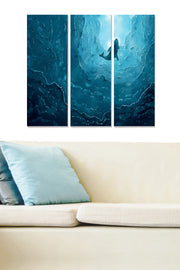 Quadro Decorativo em MDF Multicolor (3 Peças) – Total 70x50 cm, 3x 20x50 cm, Espessura 3 mm