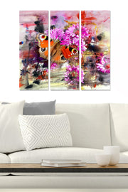 Conjunto de Quadros Decorativos em MDF Multicolor (3 Peças) — 20x50 cm cada, Total 70x50 cm