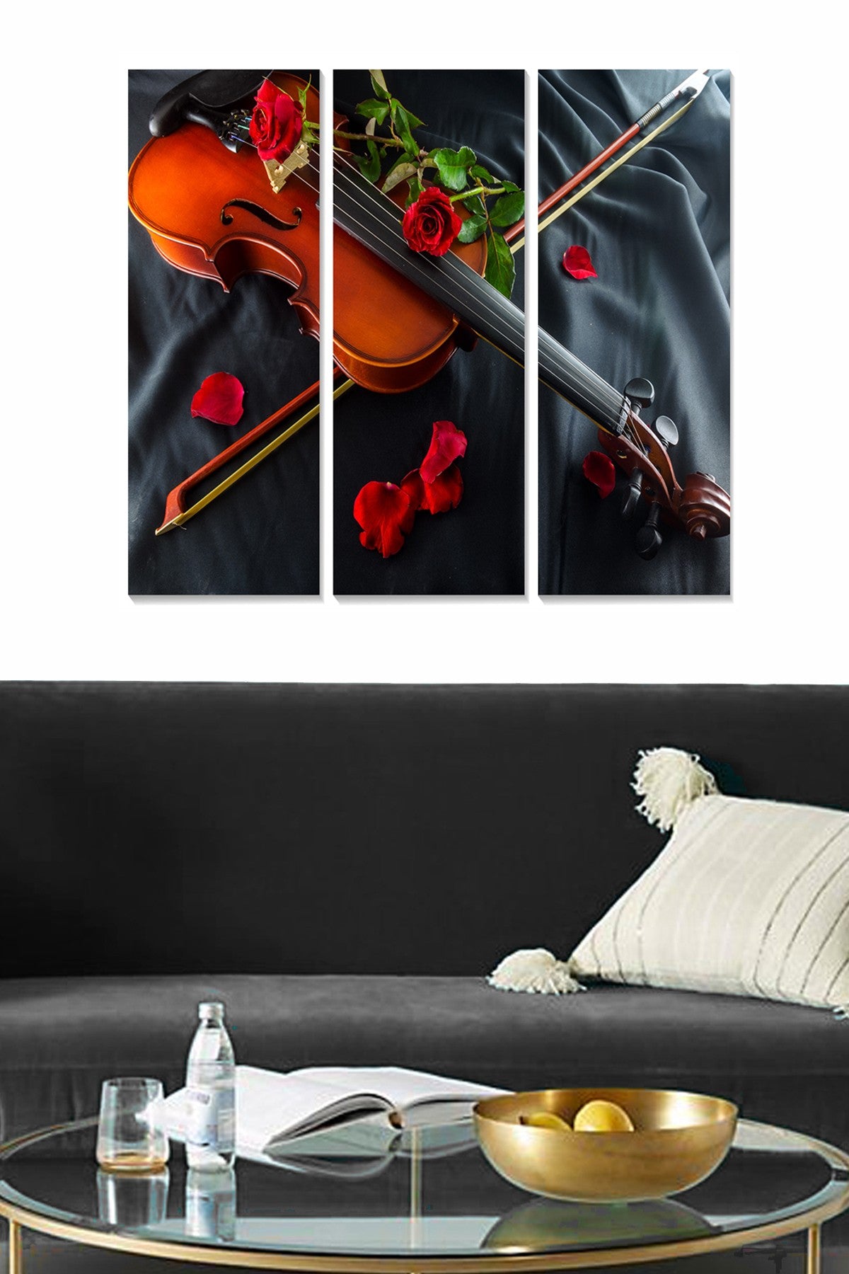 Quadro Decorativo em MDF Multicolor (3 Peças) – Tamanho Total 70x50 cm, 3 mm de espessura