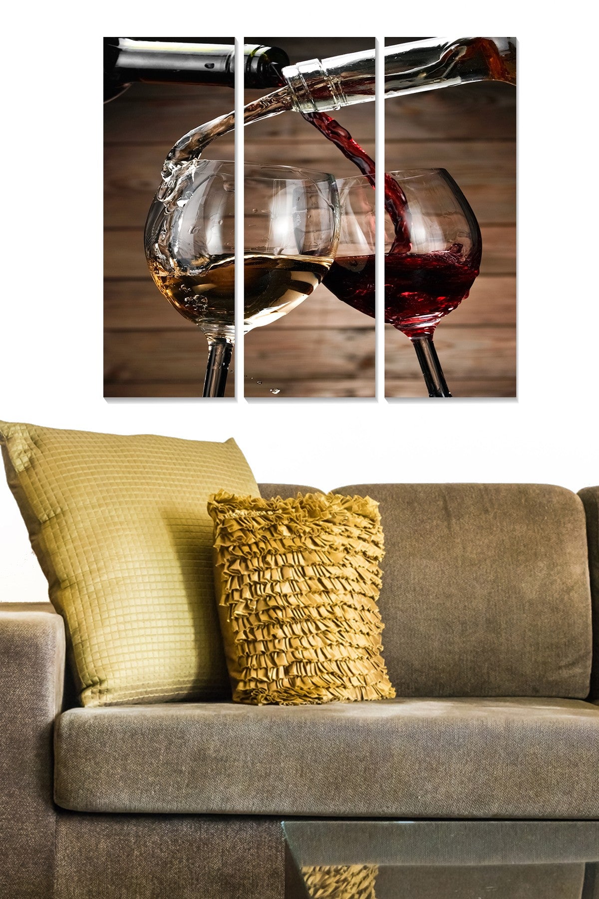 Conjunto de Quadros Decorativos em MDF – Multicolor (3 Peças), 70 x 50 cm, 3 mm