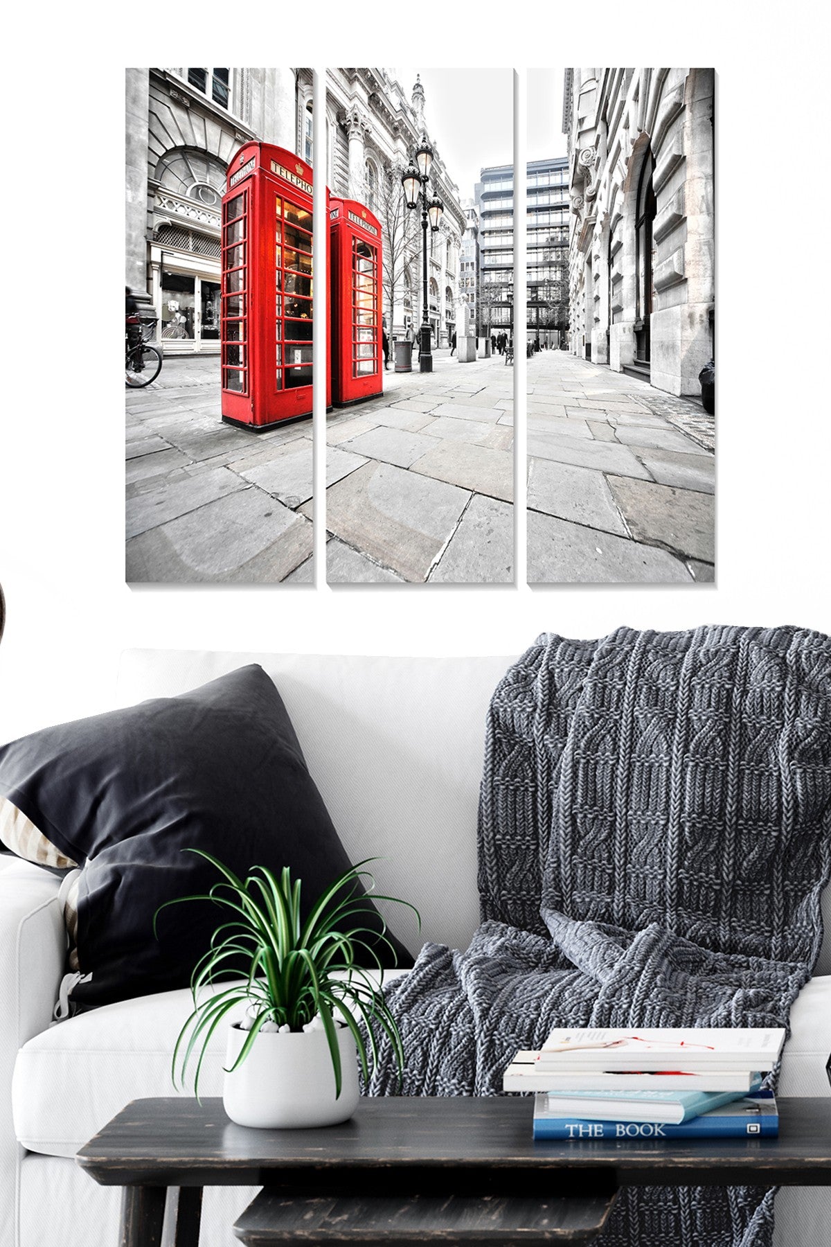 Quadro Decorativo em MDF Multicolor (3 Peças) – 20x50 cm cada, Total 70x50 cm, MDF 3 mm