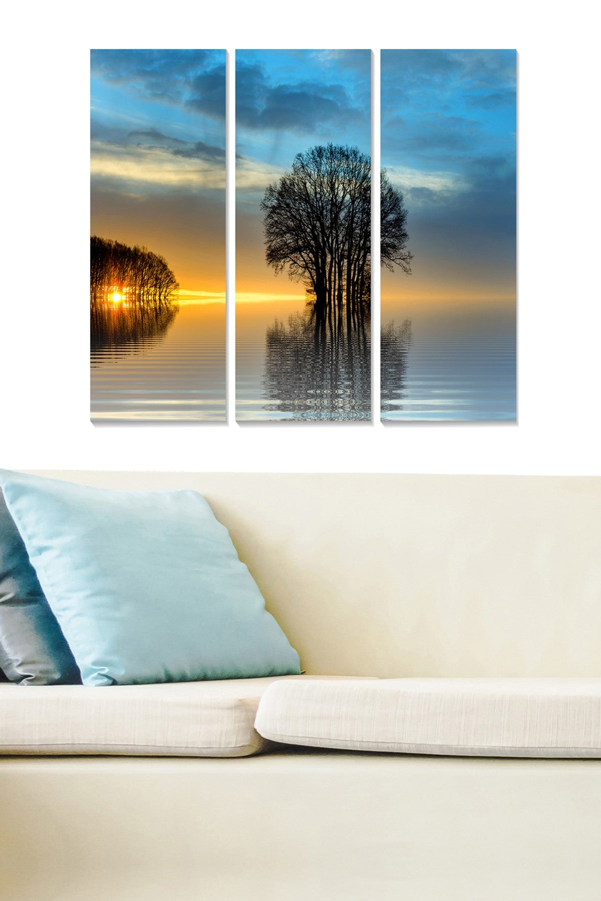 Conjunto de Quadros Decorativos em MDF Multicolorido (3 Peças) – 70 x 50 cm, Espessura 3 mm