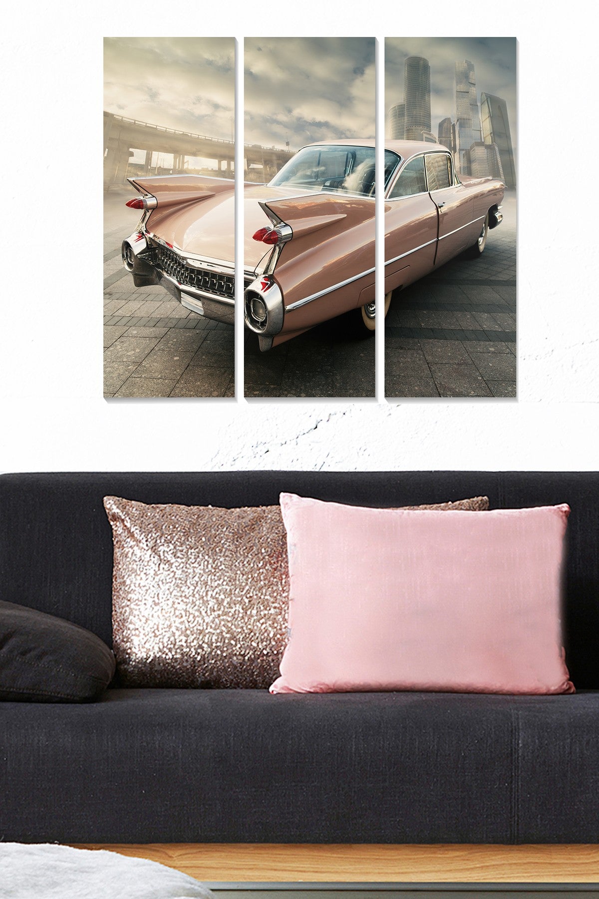 Quadro Decorativo em MDF Multicolor (Conjunto 3 Peças) 20x50 cm cada, total 70x50 cm — Espessura 3 mm | Ref. MDF2505585