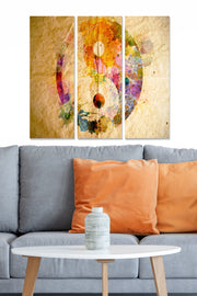 Quadro Decorativo MDF Multicolor (3 Peças) – 20x50 cm cada, Total 70x50 cm, Espessura 3 mm