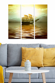 Tríptico Decorativo em MDF 100% Multicor – 3 Peças (20x50 cm cada), Total 70x50 cm, Espessura 3 mm