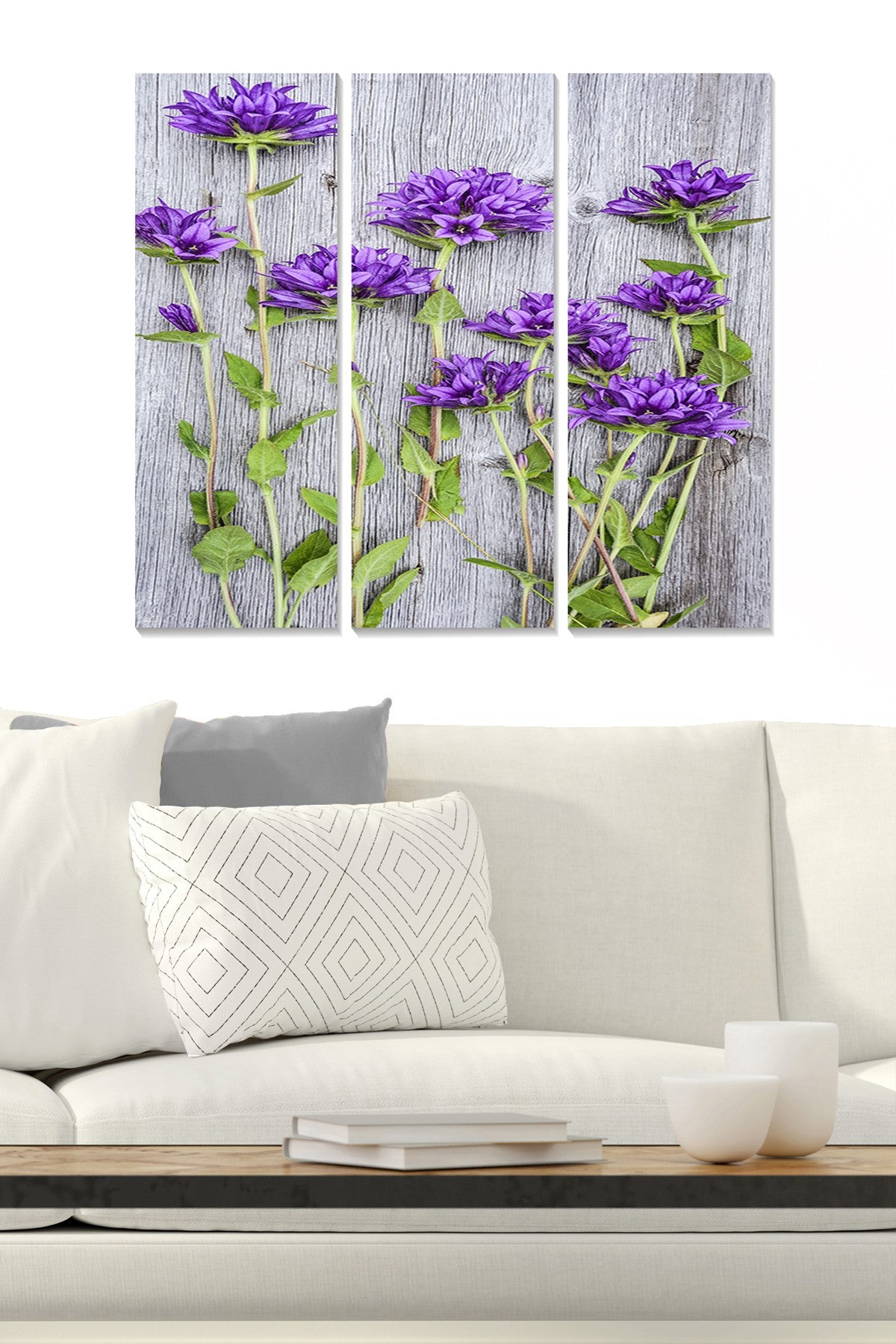 Tríptico Decorativo em MDF Multicolor – 3 Peças, 70x50 cm (20x50 cm cada), Espessura 3 mm