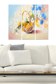 Quadro Decorativo em MDF Multicolor - 3 Peças, 70x50 cm (Espessura 3 mm)