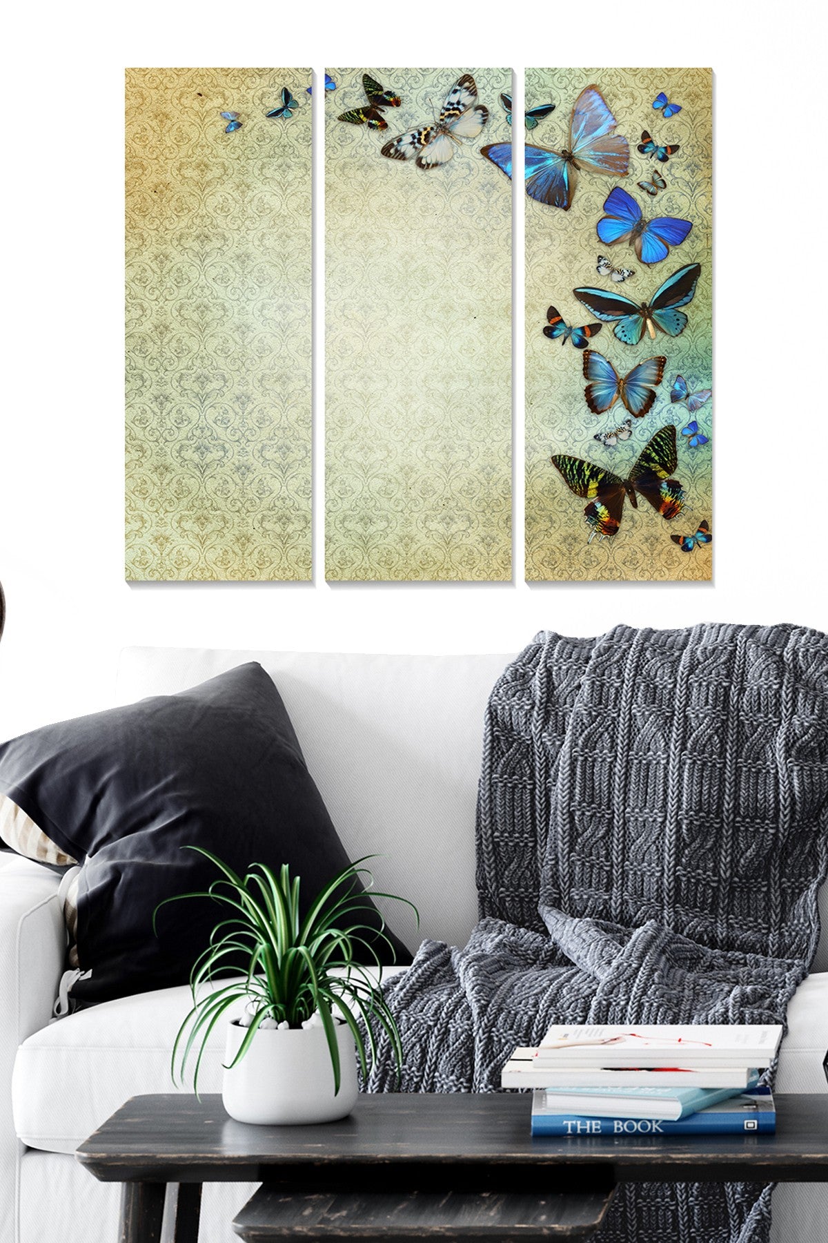 Tríptico Decorativo em MDF Multicolor — 3 Peças (20x50 cm cada), 3 mm de espessura, Tamanho Total 70x50 cm