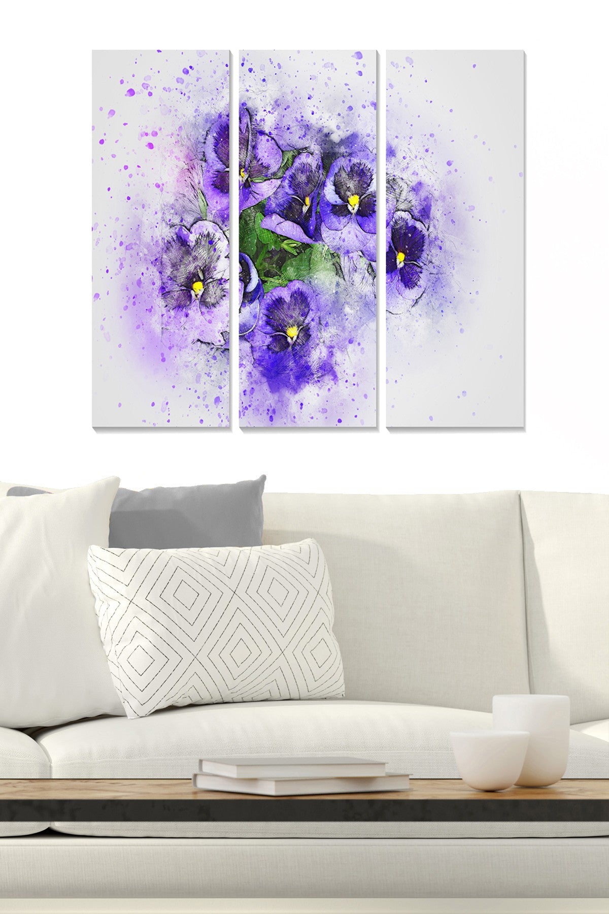 Quadro Decorativo em MDF Multicolor (3 Peças) – 70x50 cm, 3 mm