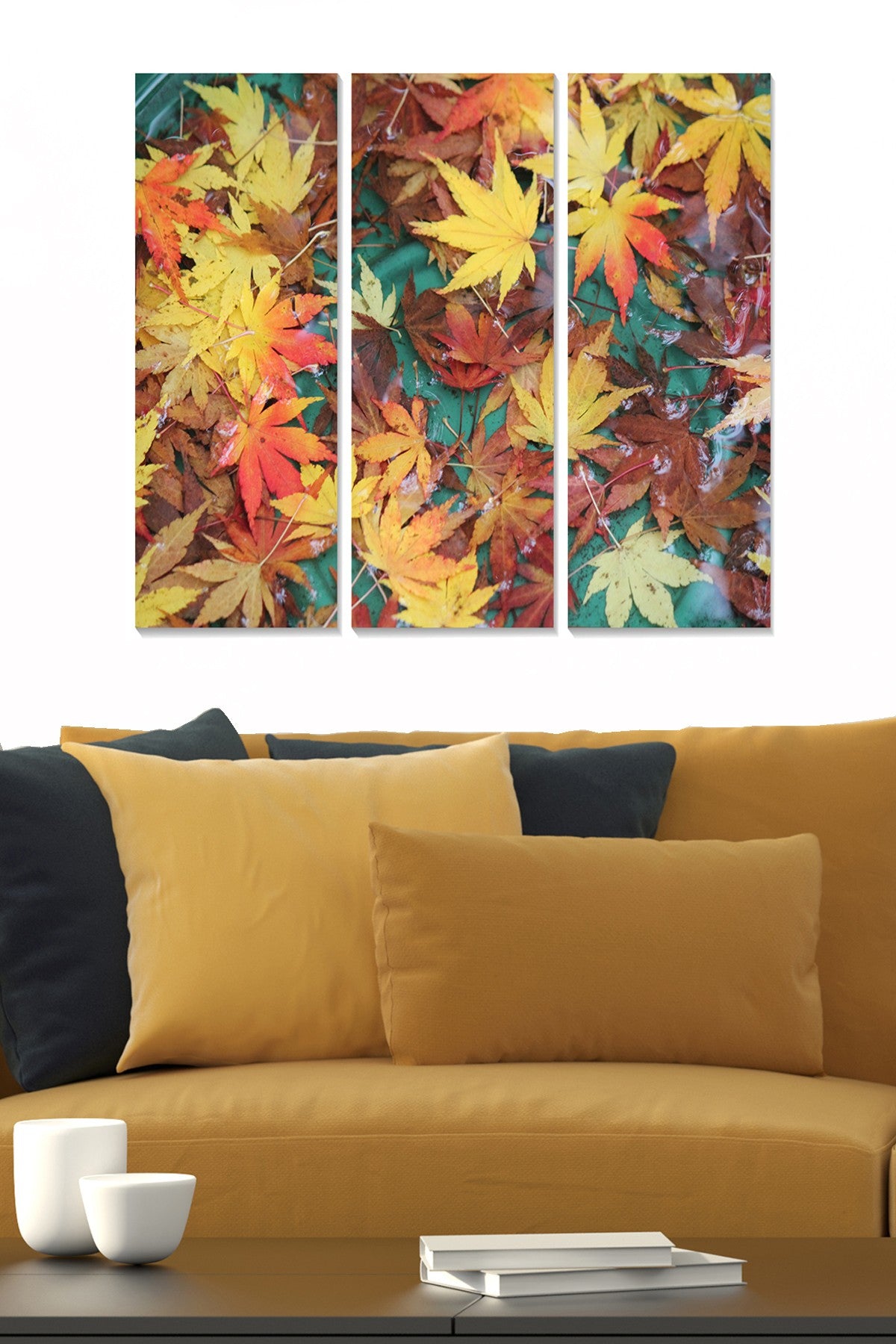 Tríptico Decorativo em MDF Multicolor — 3 Peças, 20x50 cm cada (Total 70x50 cm), Espessura 3 mm