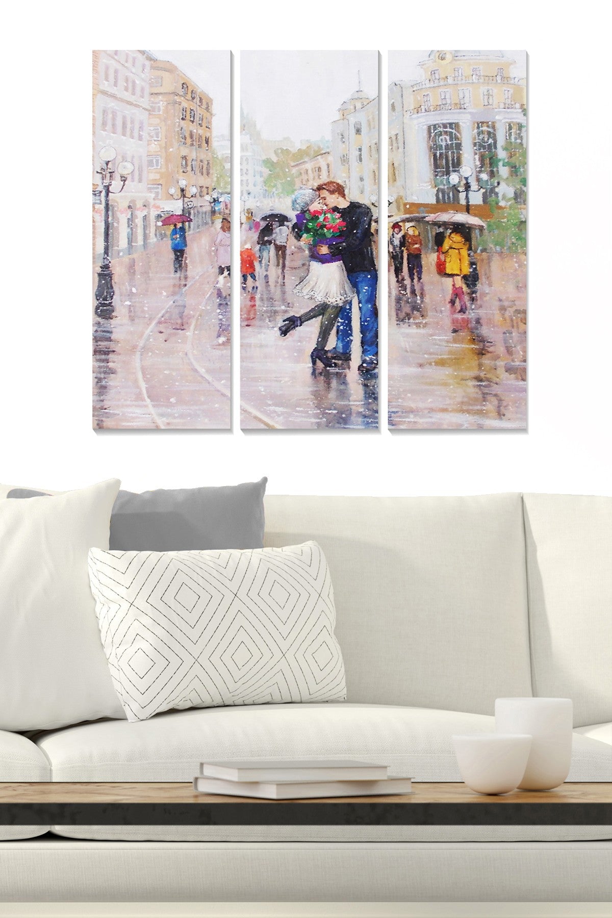 Conjunto de 3 Quadros Decorativos em MDF, Multicolor, 70 x 50 cm