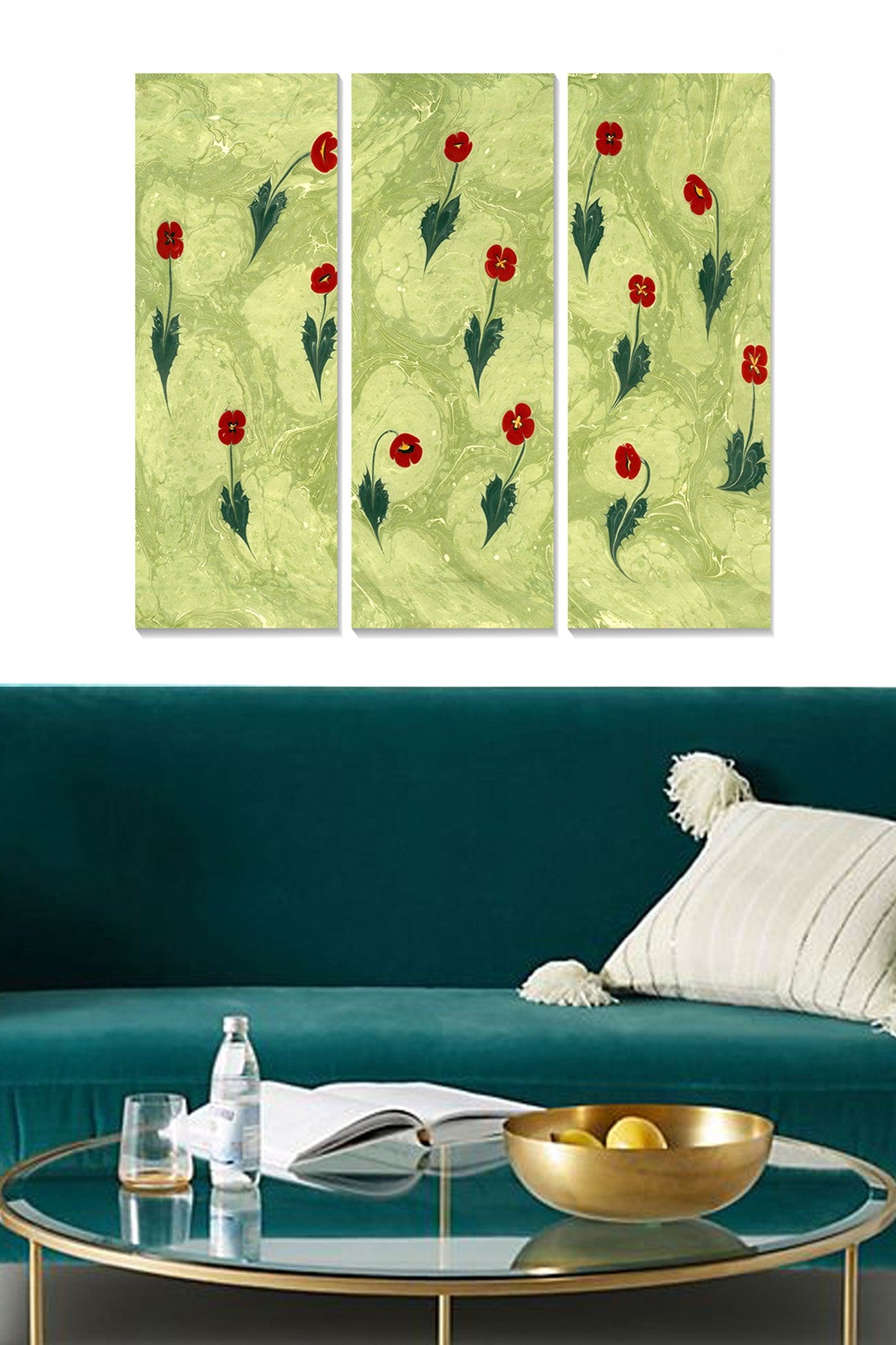 Tríptico Decorativo em MDF Multicolor – 70 x 50 cm (3 Peças), 3 mm