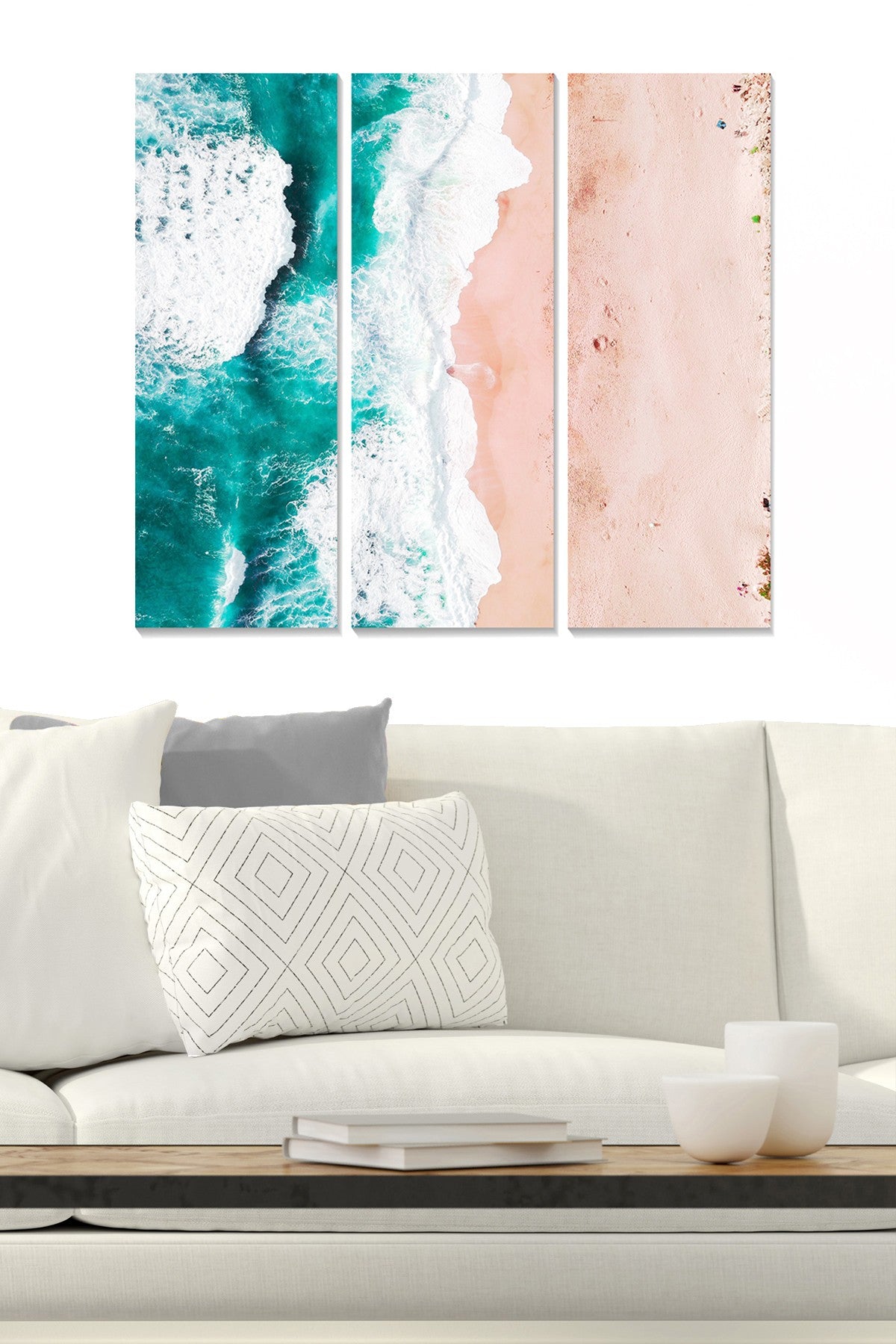 Quadro Decorativo 100% MDF Multicolorido (Conjunto de 3 Peças) – 20x50 cm cada | Total 70x50 cm | Espessura 3 mm