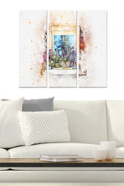 Quadro Decorativo em MDF Multicolor – Conjunto de 3 Peças (20x50 cm cada, 70x50 cm total)