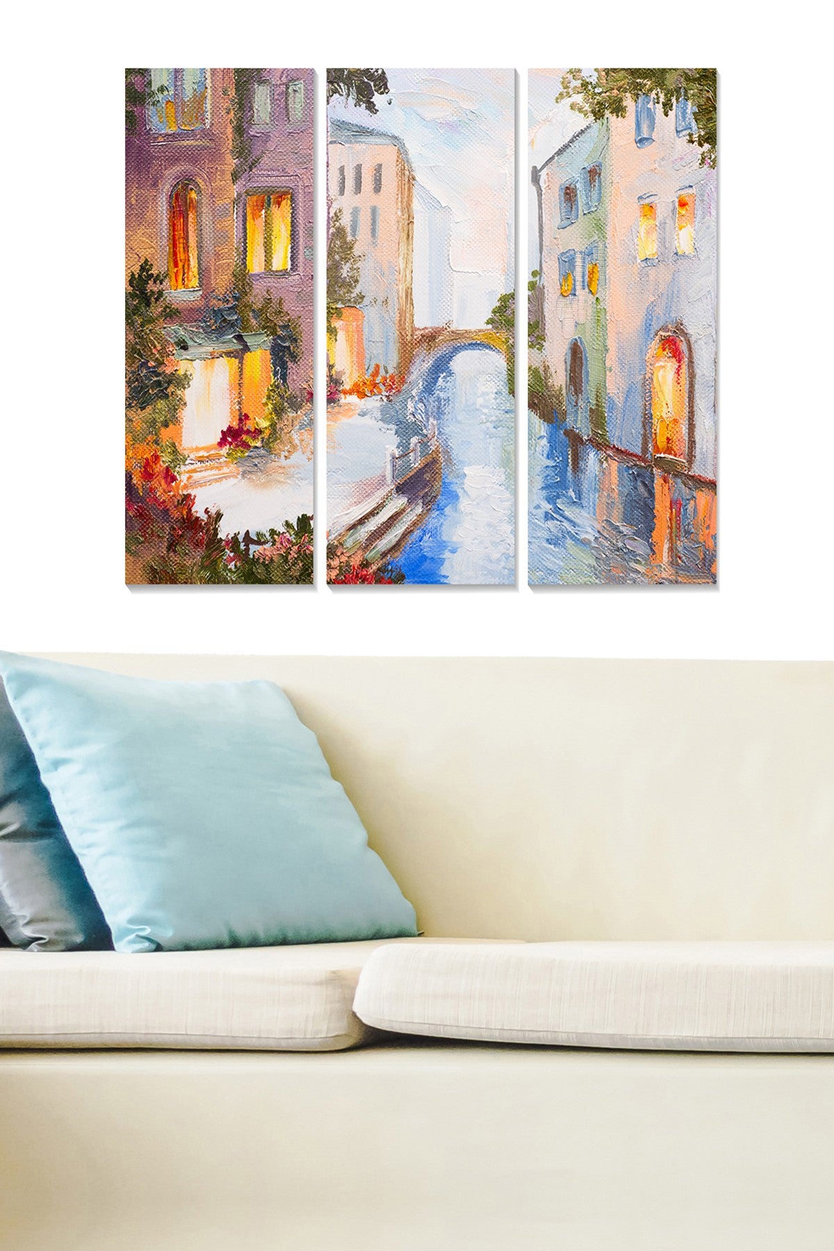 Quadro Decorativo Multicolor em MDF 100% (3 Peças) – 20 x 50 cm cada, Total 70 x 50 cm, Espessura 3 mm