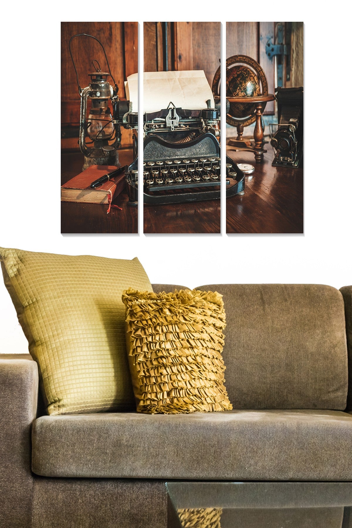 Conjunto de Quadros Decorativos em MDF (3 Peças) Multicolor – Total 70x50 cm (3x 20x50 cm), Espessura 3 mm