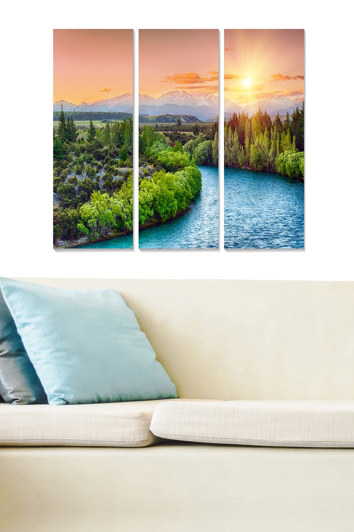 Conjunto de Quadros Decorativos em MDF Multicolor (3 Peças) – 70 x 50 cm, espessura 3 mm