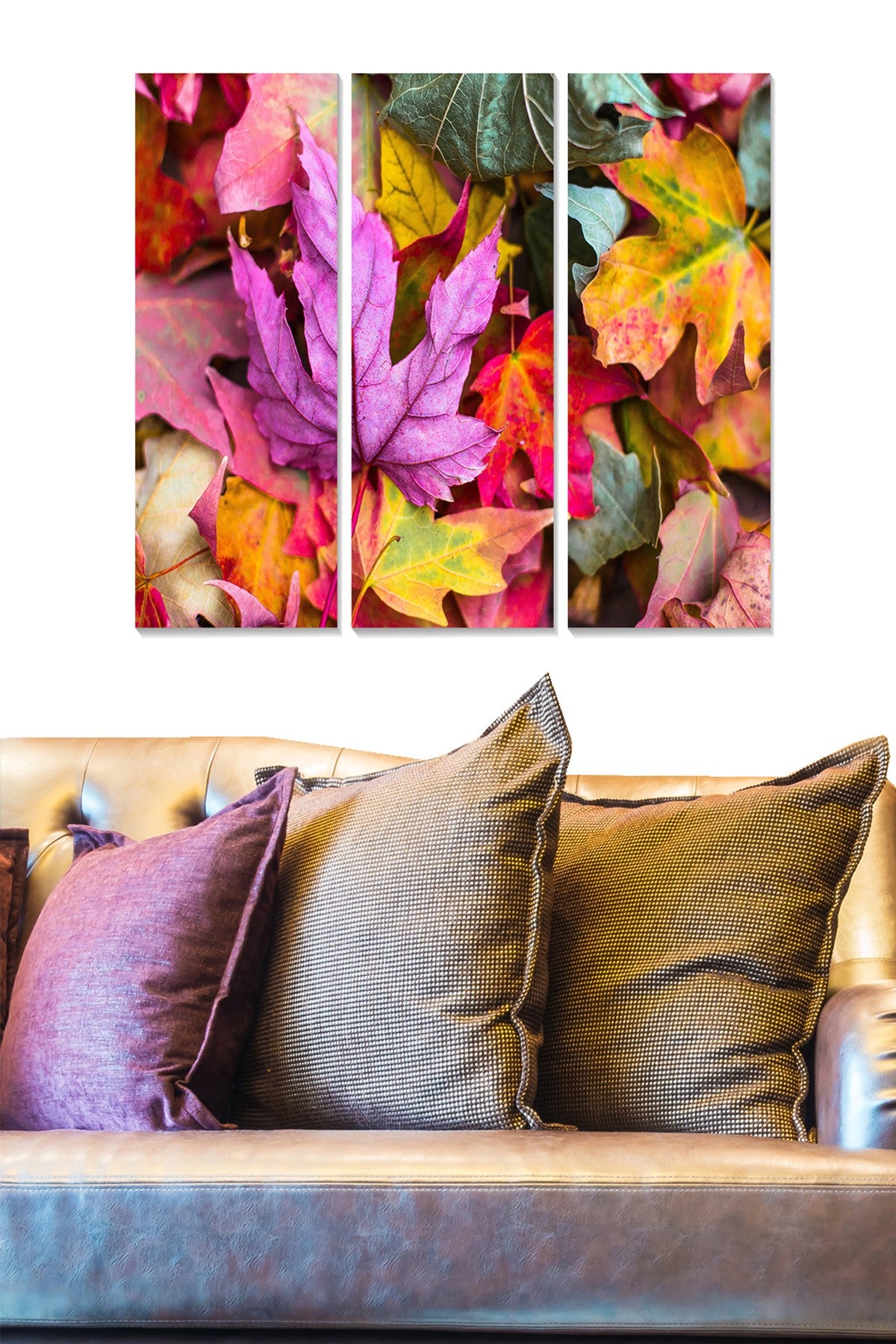 Quadro Decorativo em MDF Multicolor (3 Peças) — 20x50 cm cada, Total 70x50 cm, 100% MDF 3 mm | Ref. MDF2609978