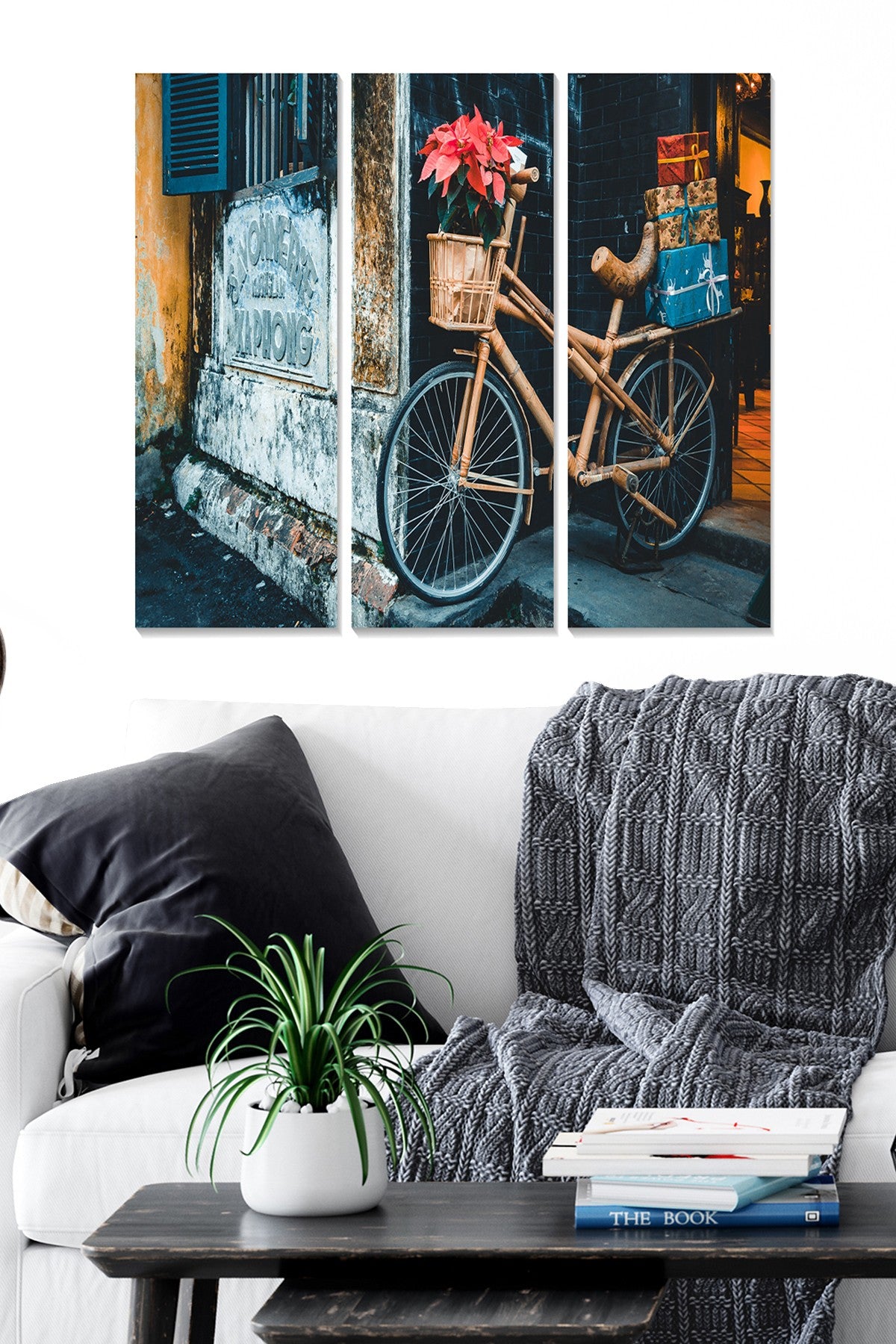 Conjunto de Quadros Decorativos em MDF Multicolor – 3 Peças, 70x50 cm (20x50 cm cada), MDF 100% 3 mm