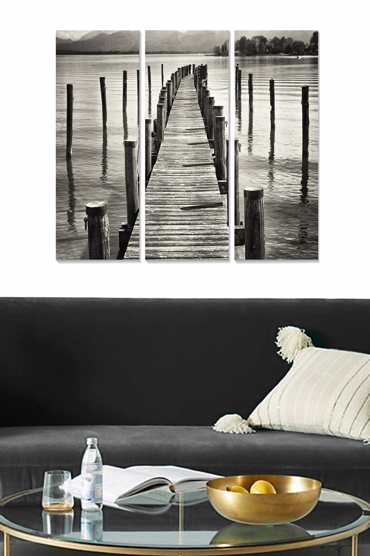 Quadro Decorativo em MDF Multicolorido – Conjunto de 3 Peças, 70 x 50 cm