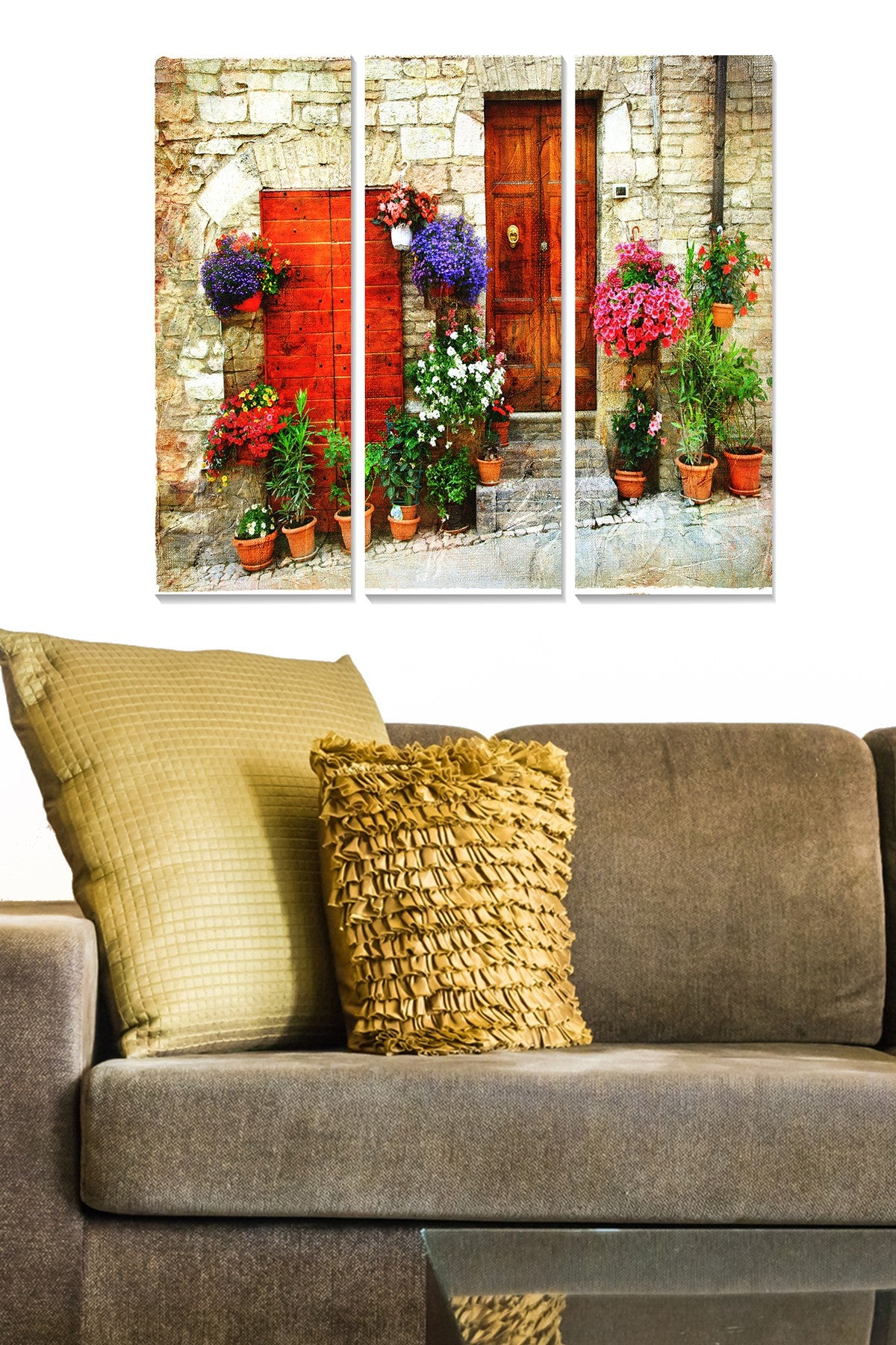 Quadro Decorativo em MDF – Multicolor, 3 Peças, 70 x 50 cm (20 x 50 cm cada), espessura 3 mm