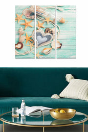 Quadro Decorativo em MDF Multicolor – 3 Peças (20x50 cm cada, 70x50 cm total)