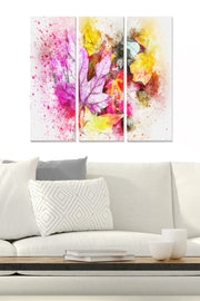 Conjunto de Quadros Decorativos em MDF Multicolor (3 Peças, 3 mm) – 3x 20x50 cm | Tamanho Total 70x50 cm