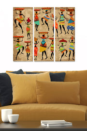 Quadro Decorativo em MDF Multicolor – Conjunto de 3 Peças, 70 x 50 cm (cada 20 x 50 cm), espessura 3 mm