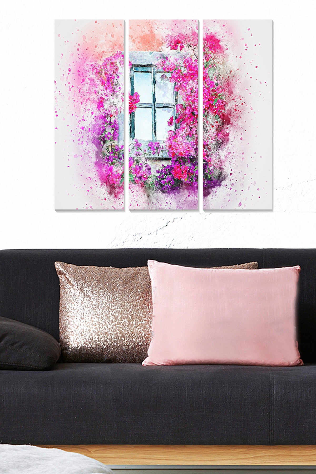 Tríptico Decorativo em MDF Multicolor – 3 Peças, 70x50 cm (20x50 cm cada, 3 mm)