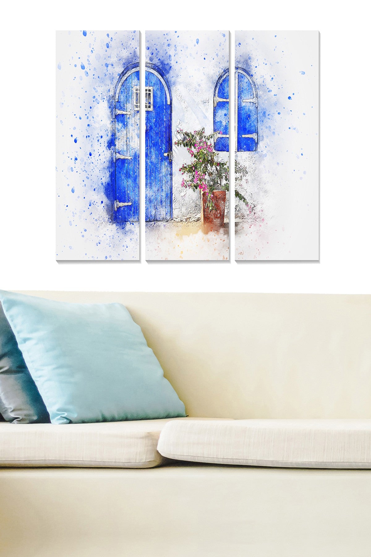 Tríptico Decorativo em MDF Multicolor (3 Peças) – 70x50 cm